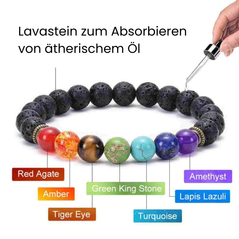 Wie man ein Lavastein Armband mit ätherischen Ölen verwendet