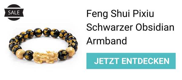 Schwarzer Obsidian Pixiu Feng Shui Armband