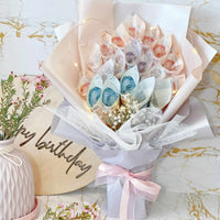 $520 I Love You Bouquet - Luxury Cash Money Bouquet(2 days Preorder, Cash  Notes Included)