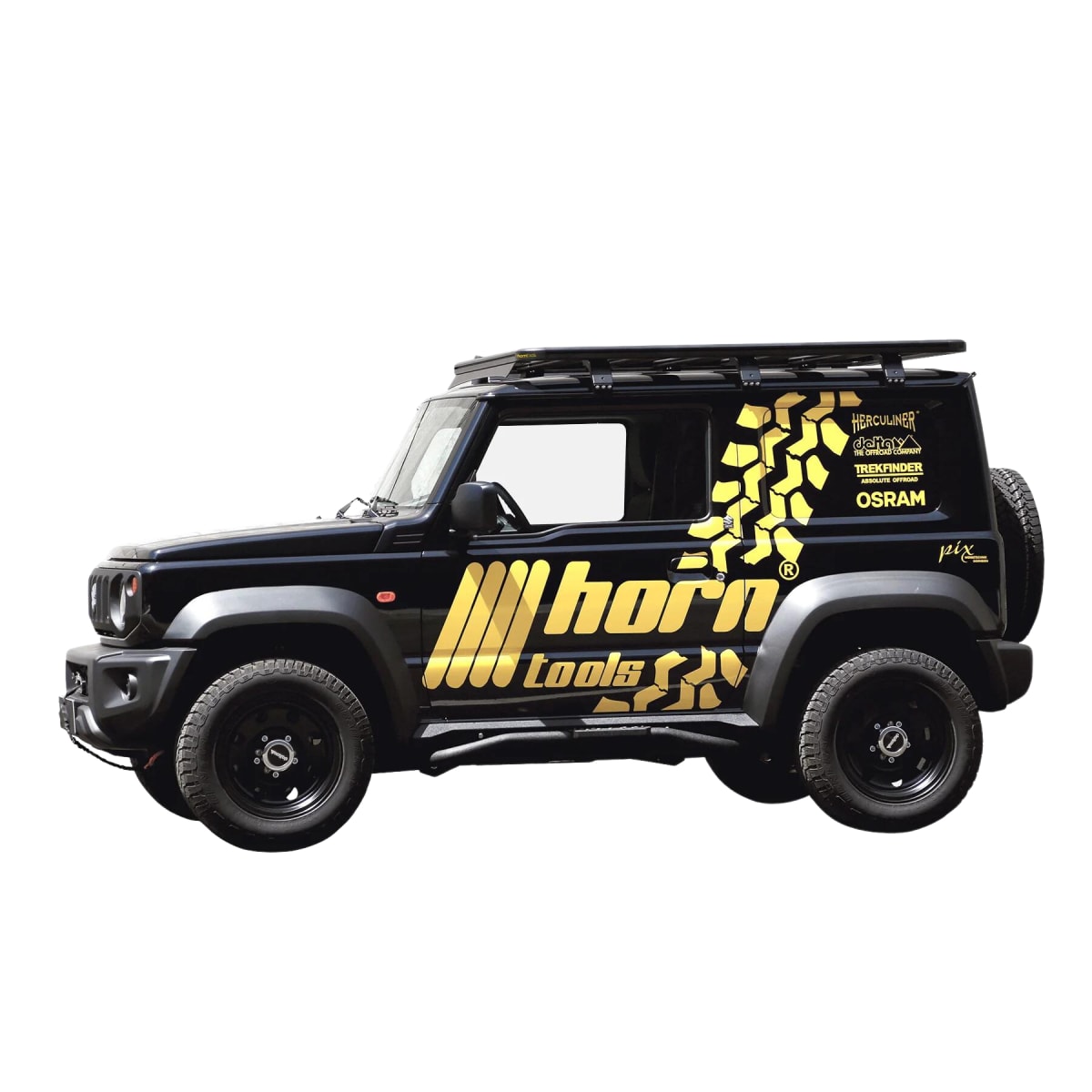 trekvoss - Horntools Dachträger ExRoof Suzuki Jimny GJ/HJ flach Alu schwarz