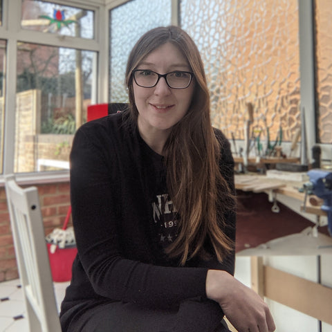 Memor Jewellery Owner, Rachel, at her workbench