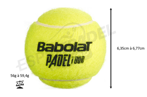 caractéristiques des balles de padel