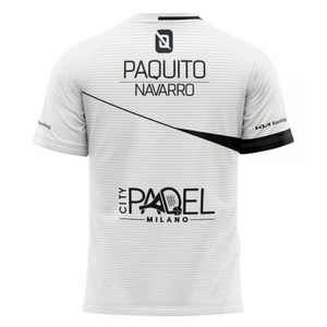 camiseta de Bullpadel Paquito Navarro Blanc