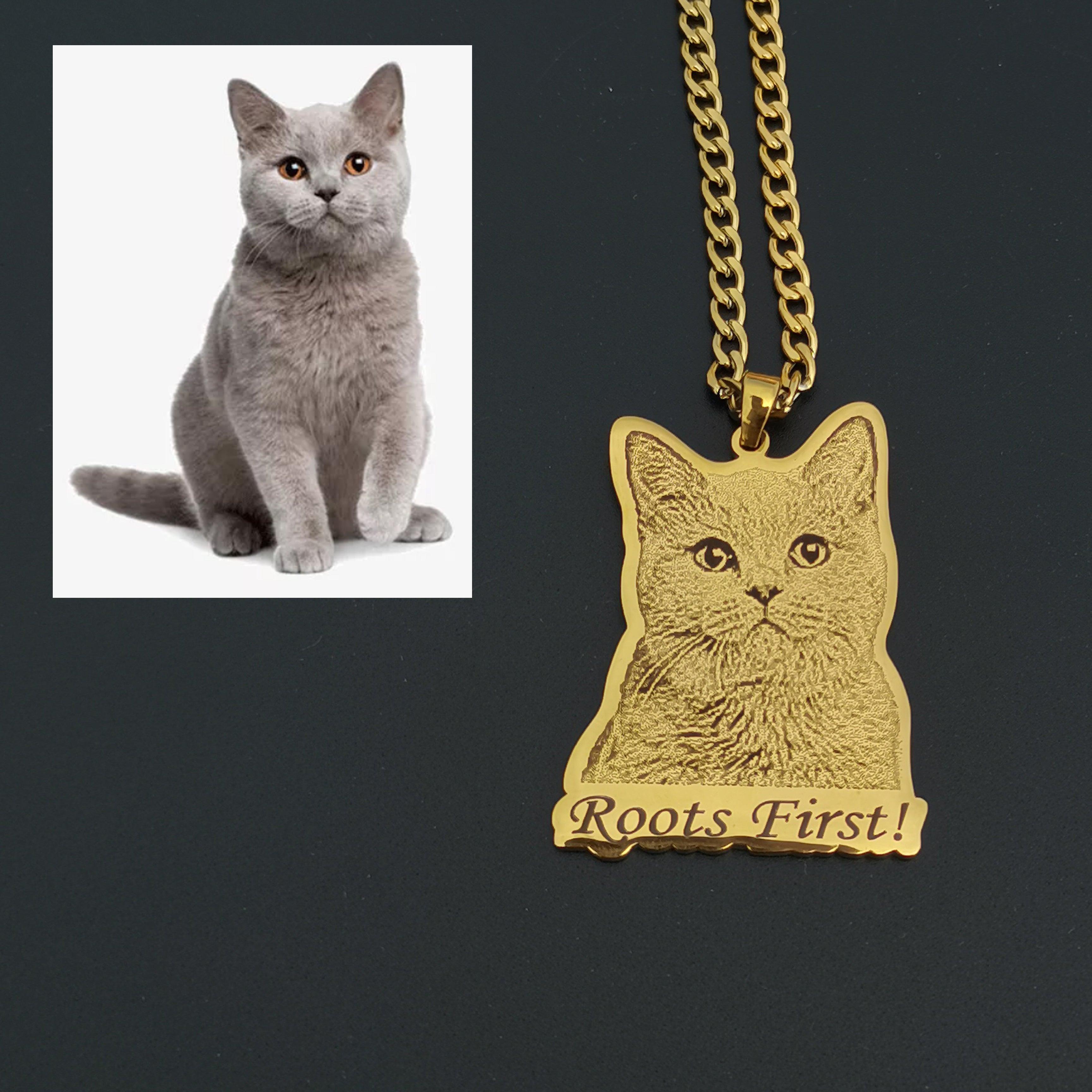 Custom Photo Engraved Pet Necklace