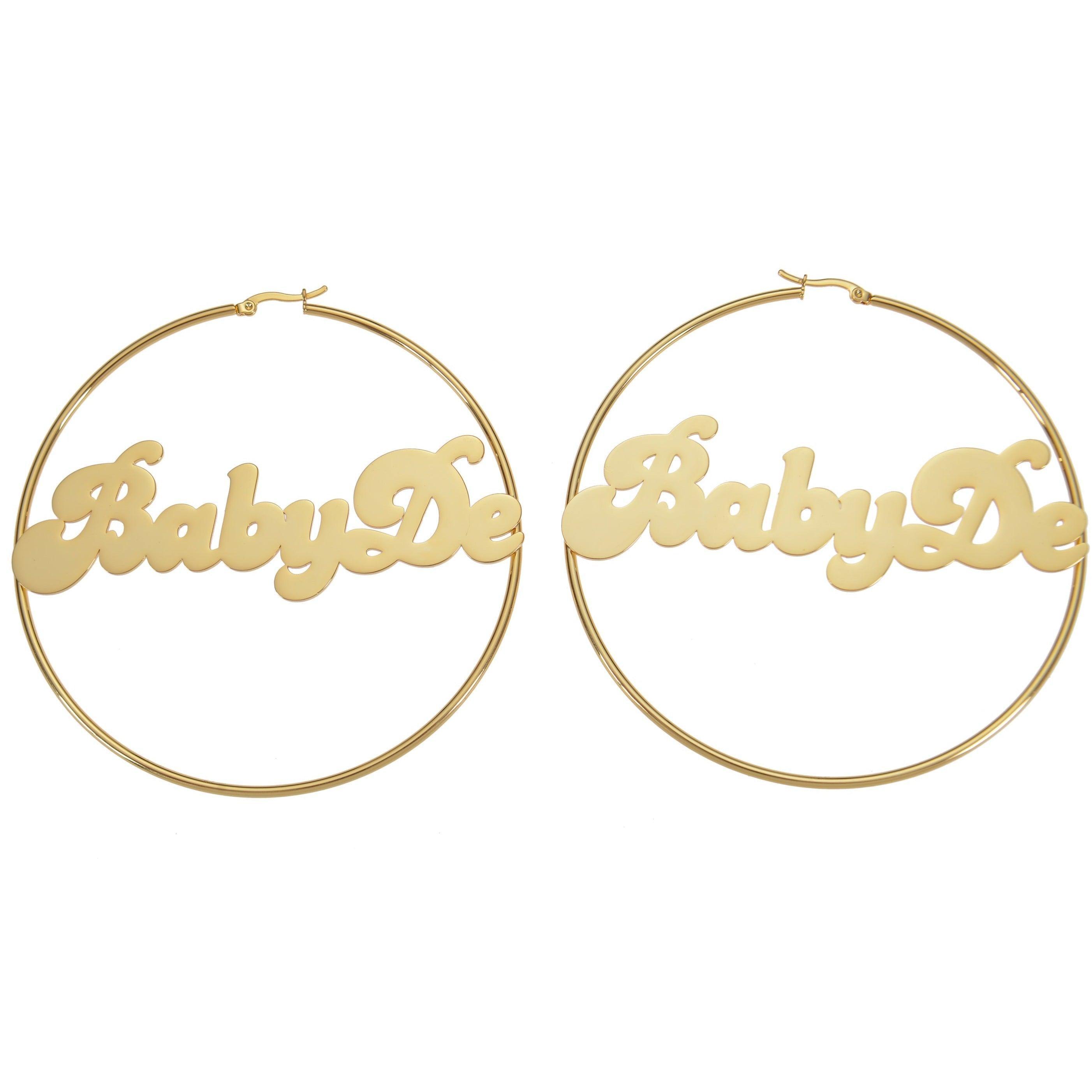 Name Hoop Earrings For Women