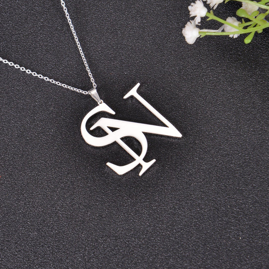 Personalized Two Initial Necklace Image 1