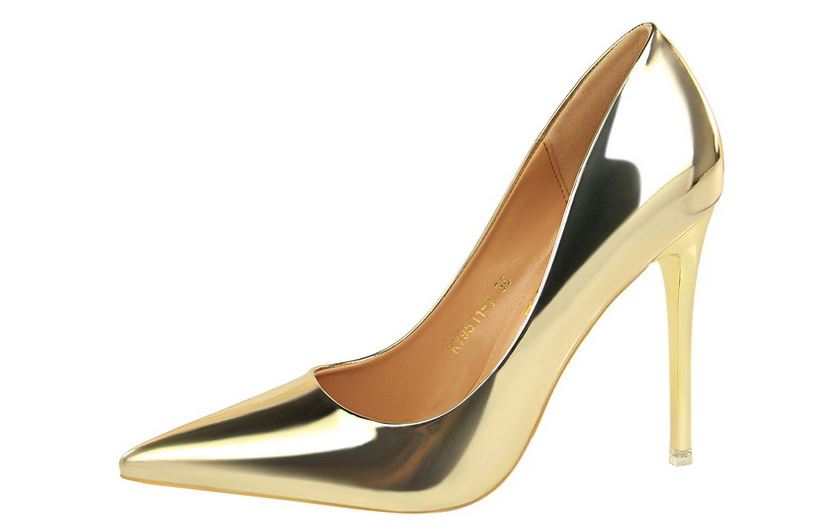 yellow and gold heels
