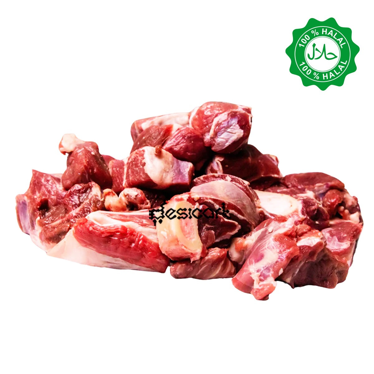 Buy Fresh 100% Halal Diced Lamb Shoulder(with Bone) 500gm online 