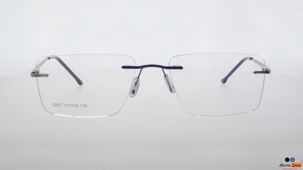 Martin Snow MS A10358 Purple Rectangle Medium Rimless DIGITAL PROTECTION COMPUTER GLASSES