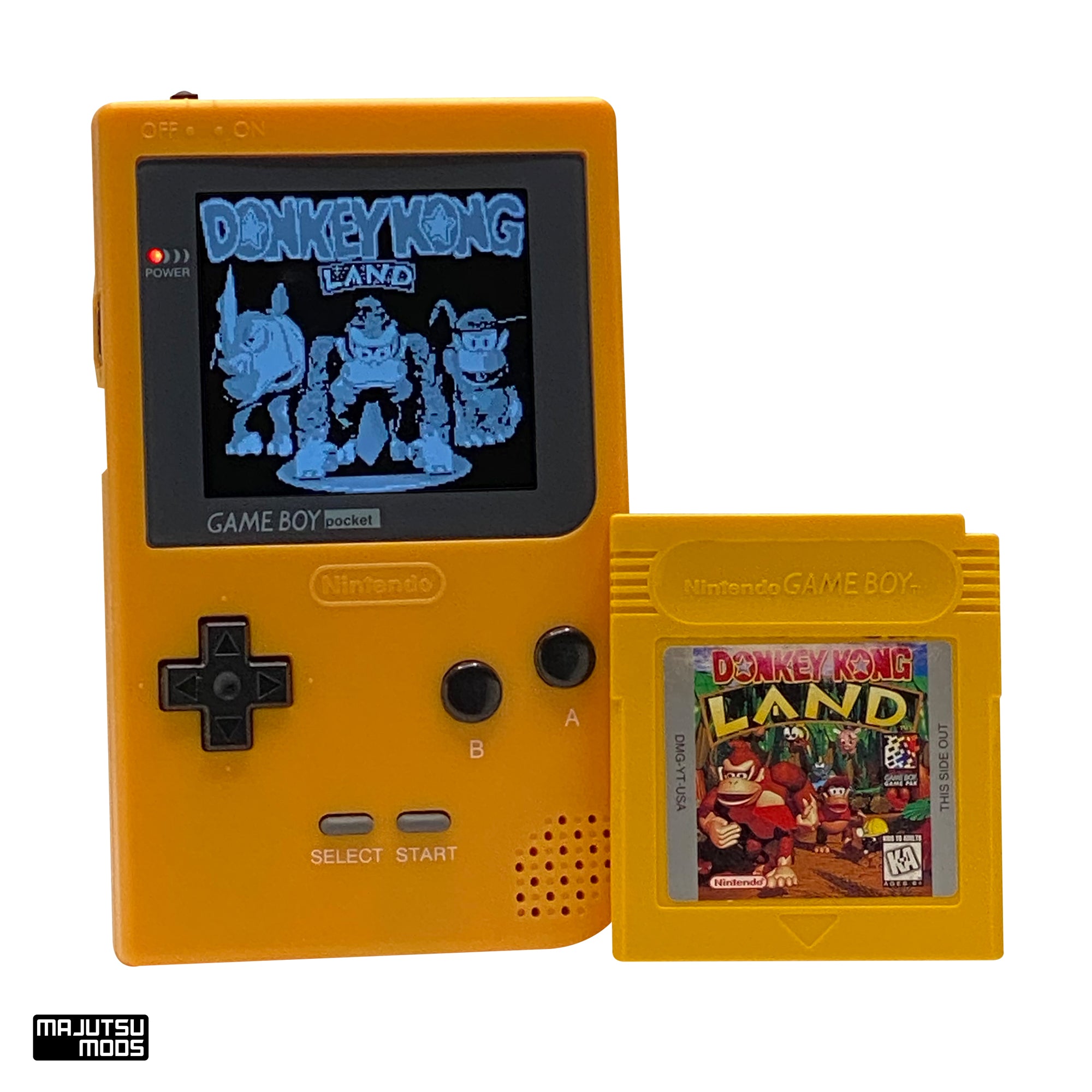 Custom Xl Backlit Gameboy Pocket With Yellow Shell Majutsumods