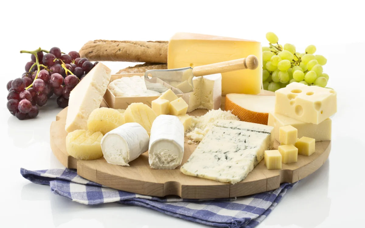 variety of cheeses