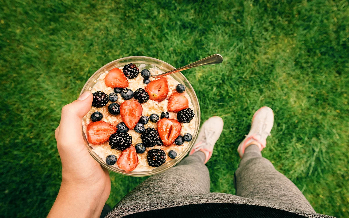 Bowl Of Oats With Mixed Berries