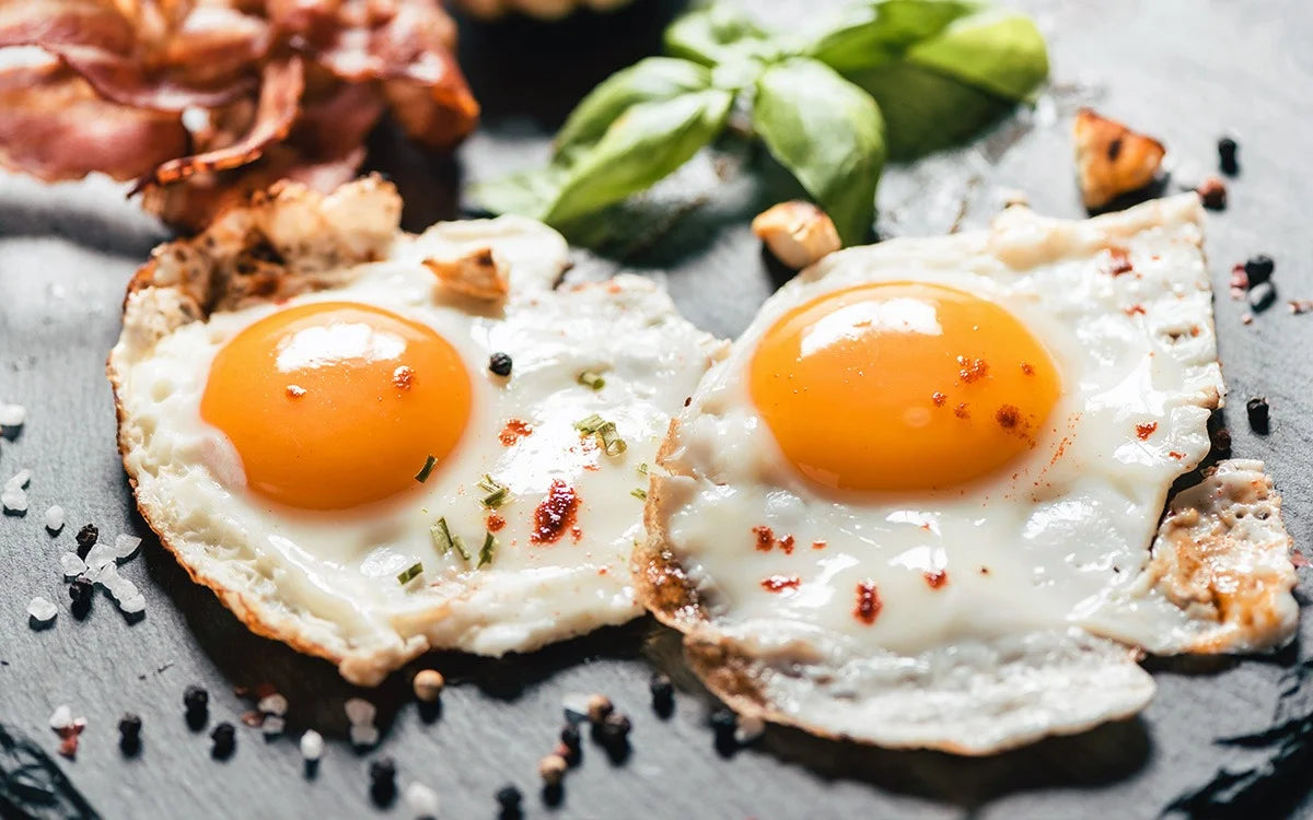 Fried Eggs Close Up