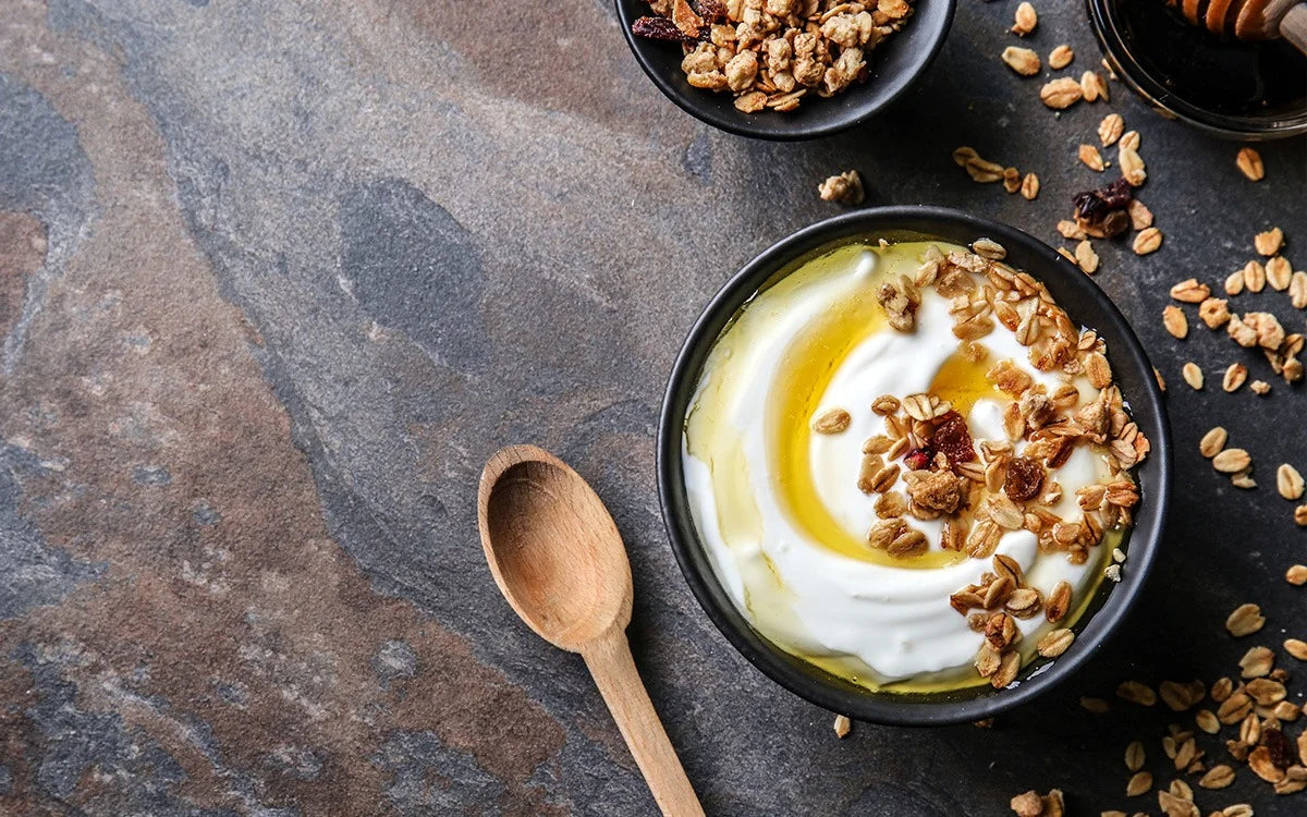 Bowl Of Greek Yoghurt And Granola