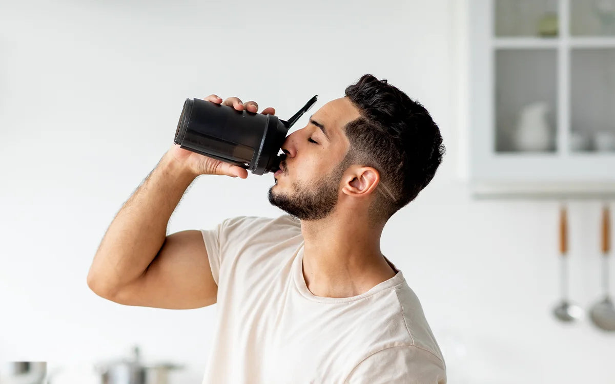 Man Drinking Protein Shake