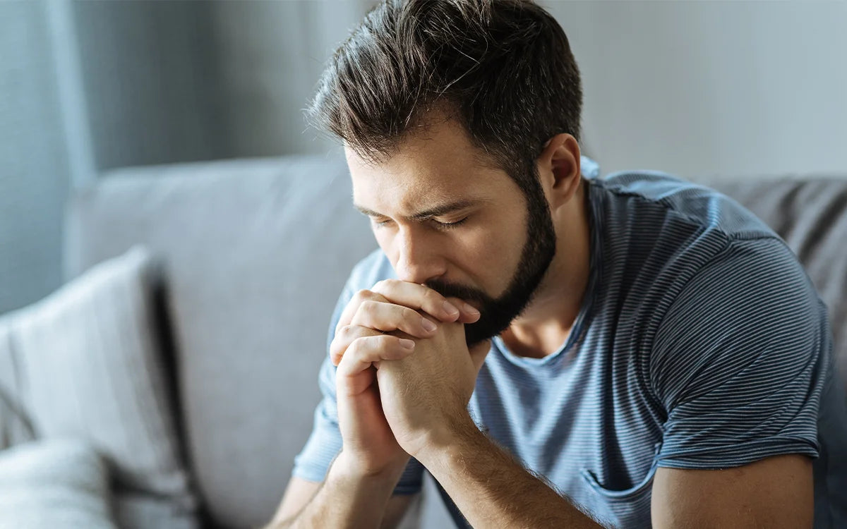 Stressed Out Man Sitting