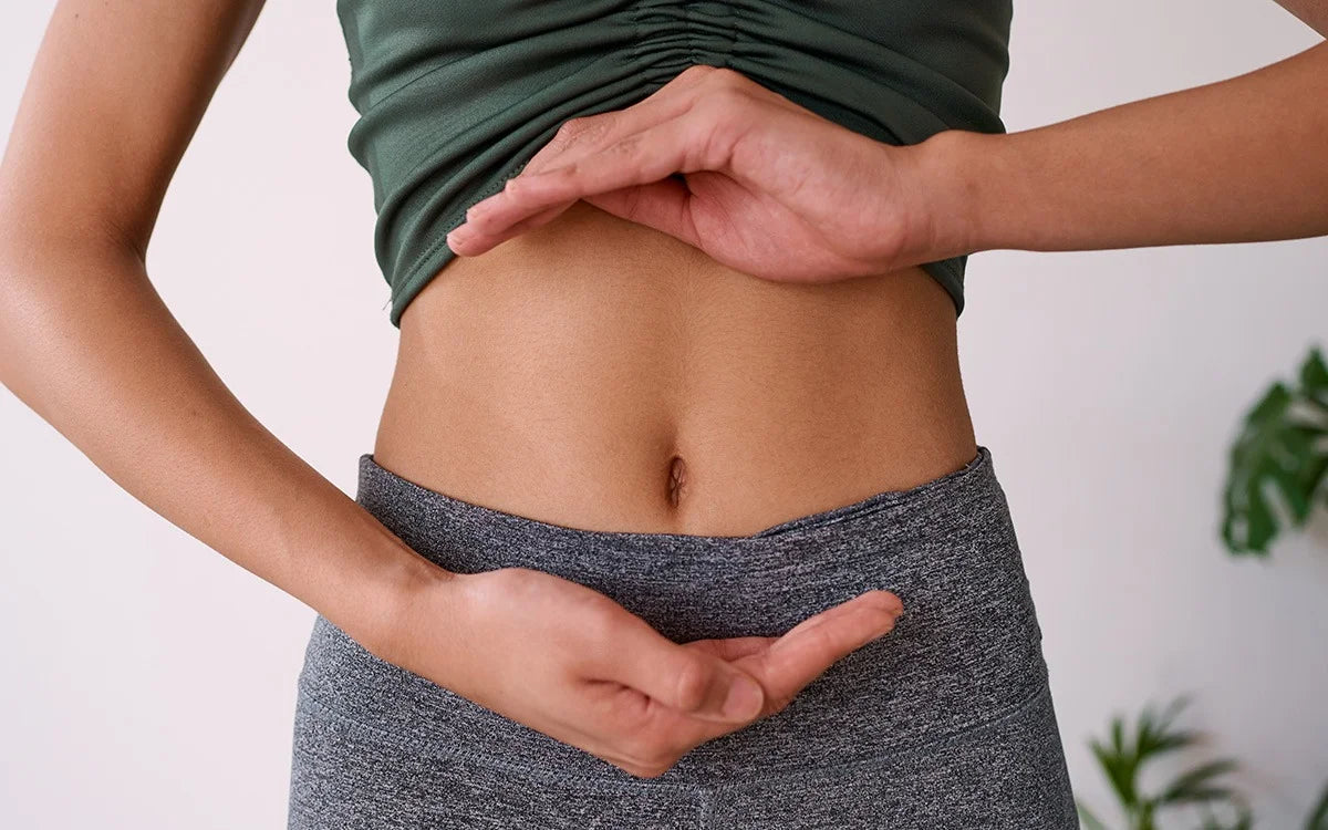 woman's flat stomach