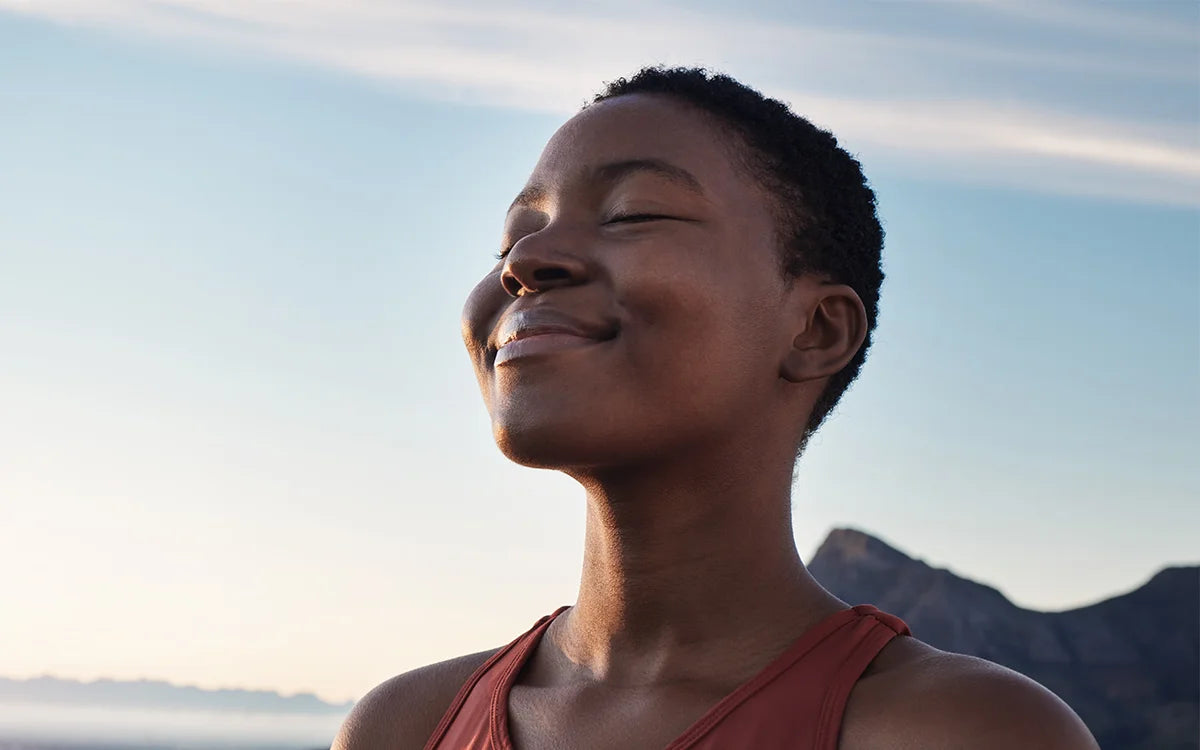 Happy person with a healthy gut