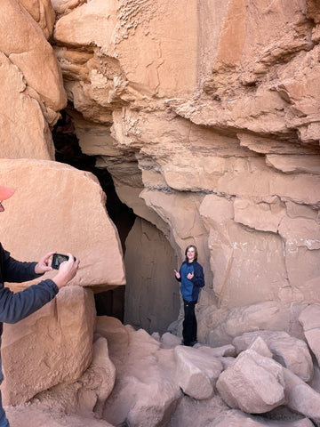Hike into the cave of Goblins Lair at Goblin Valley State Park