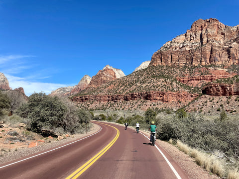 Biking Zion Scenic Drive - Pa'rus Trail Zion National Park