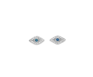 Evil Eye CZ Studs Earrings, Protection Studs - Ashtonix Luxury Shop