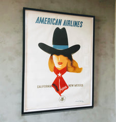 old American Airlines travel poster