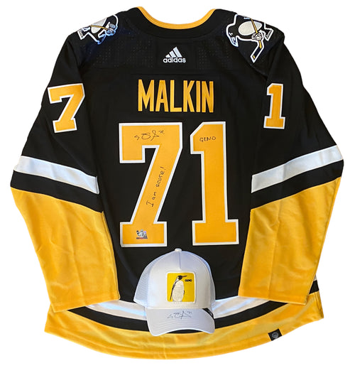  Evgeni Malkin Pittsburgh Penguins Signed Yellow Alt Adidas  Jersey - Autographed NHL Jerseys : פריטי אספנות ואמנות