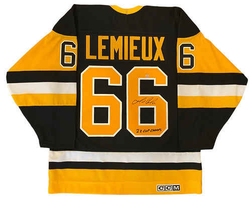 Mario Lemieux Signed Pittsburgh Penguins Jersey.  Autographs