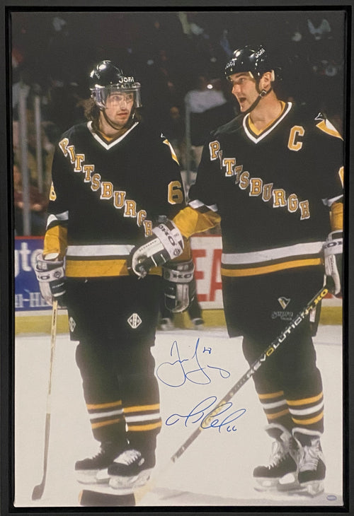 Mario Lemieux & Jaromir Jagr Signed 1992 Stanley Cup 16x20 Photo - Bac –  Sign On Sports