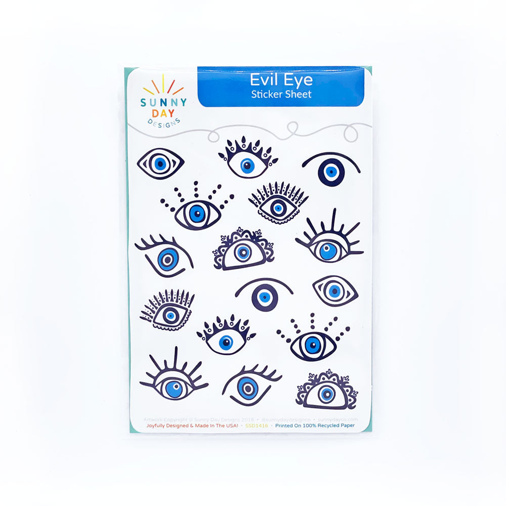 Evil Eye Stickers 1/2 Each, Planner Stickers, Good Luck Stickers