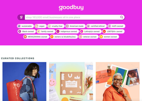 Goodbuy Website Screen Shot Image - Search Tool for Conscious Shopping