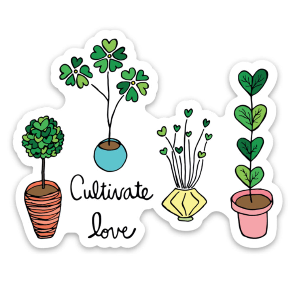 Cultivate Love Plant-Themed Vinyl Magnet - Waterproof & Scratch