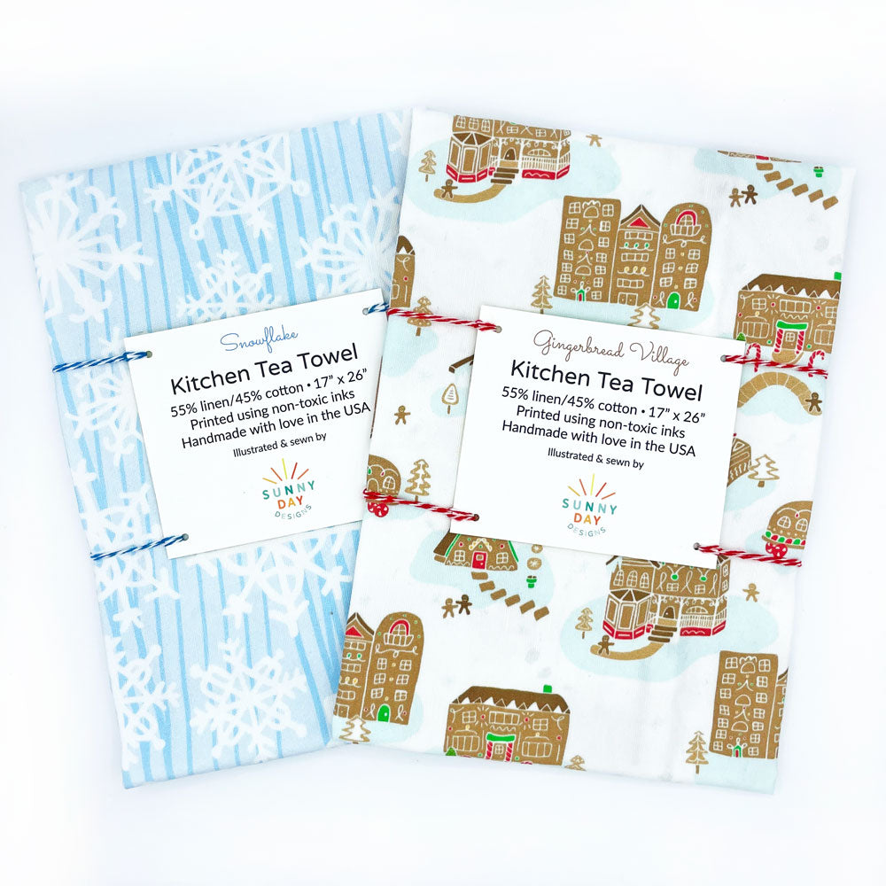 Christmas in the Country Cotton Tea Towels - Set of 2