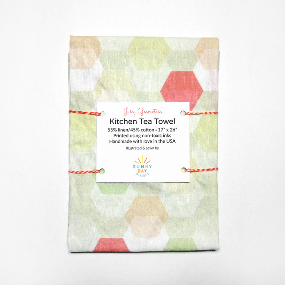 Candy Cane Hand Towel - Colorful, Printed Kitchen Tea Towel for