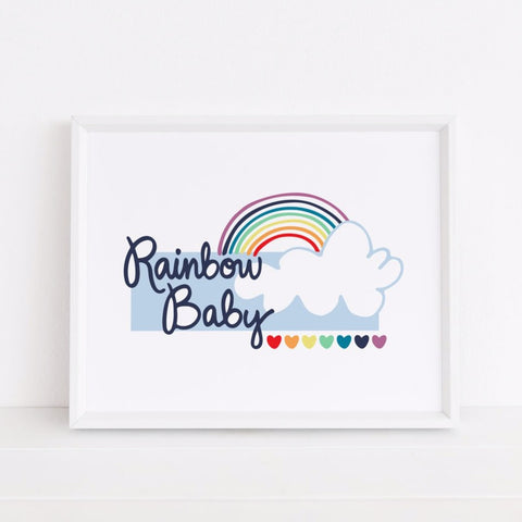 Rainbow Baby art print and nursery decor