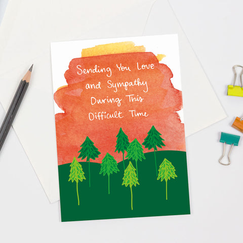 This Sunset-themed sympathy greeting card is a nice way to send a message to someone who has recently lost a friend, family member.