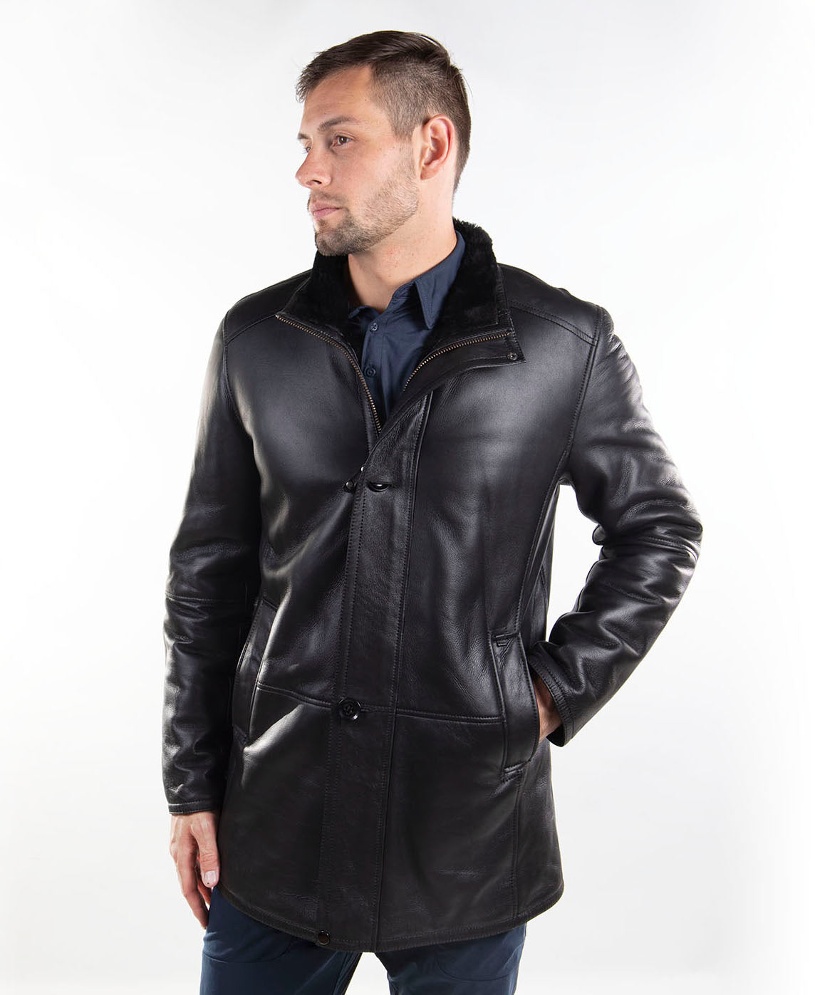 Men's Mink Bomber Jacket [Whiskey] – LeatherKloset