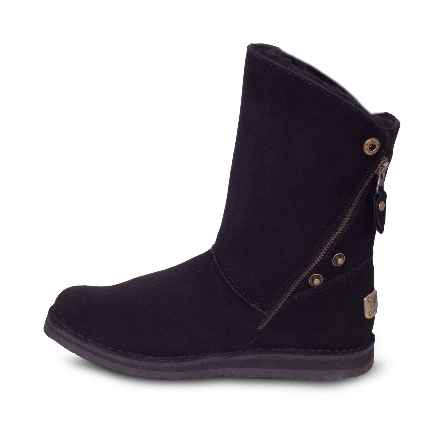 ladies black sheepskin boots