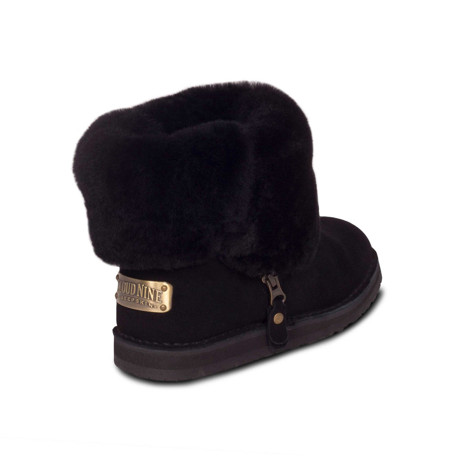 ladies black sheepskin boots