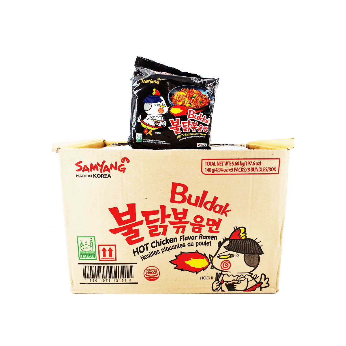 Samyang Buldak (Hot Spicy Chicken) Ramen, 1 Case (8 family packs), 197 –  Ramen Mall