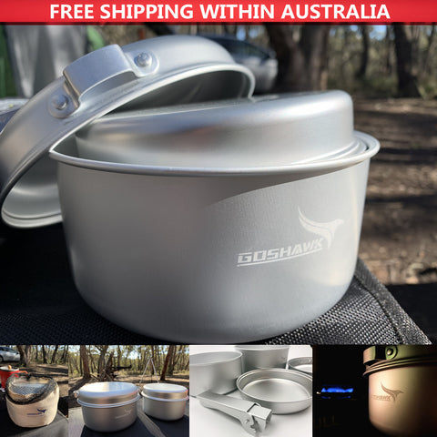 Goshawk Titanium Kettle 750ML For Outdoor Hiking Camping – Goshawk