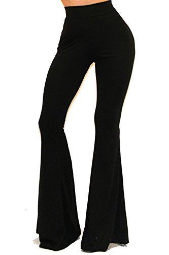 womens boho comfy stretchy bell bottom flare pants