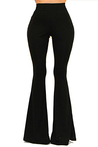 womens boho comfy stretchy bell bottom flare pants