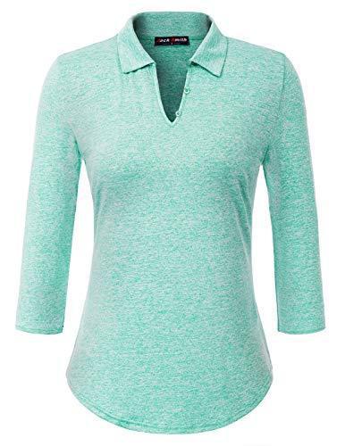 women's plus size long sleeve polo shirts