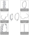 Milacolato 2Pairs Sterling Silver Small Hoop Earrings for Women Cubic Zirconia Huggie Stud Cartilage Helix Cuff Earrings - PRTYA