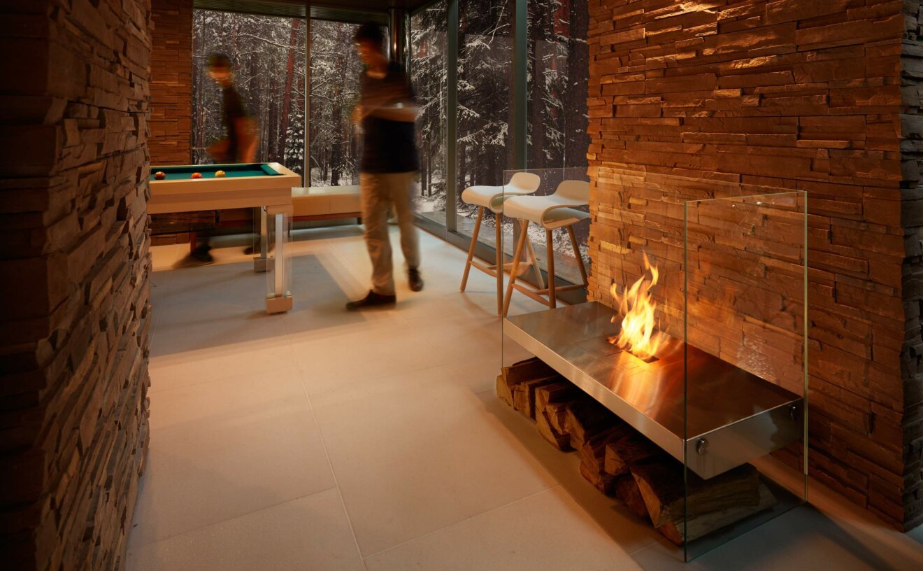 バイオエタノール暖炉「EcoSmart Fire」の製品IGLOOの事例画像です。