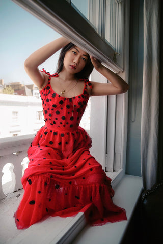Fashion Spotlight - Lady In Red - Red Tulle Dress : Natalie & Alanna - Women's Vintage Style Clothing