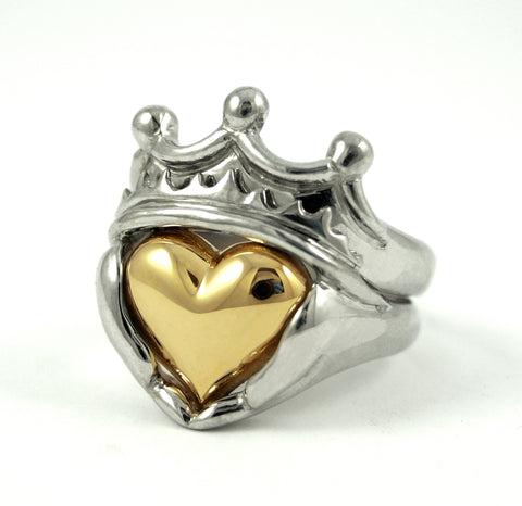 claddagh irish mens gold wedding promise ring modern rickson jewelry silver engagement Scottish
