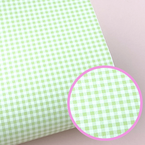 GREEN GINGHAM ARTISAN LEATHERETTE – Glitter Critter Craft Supplies