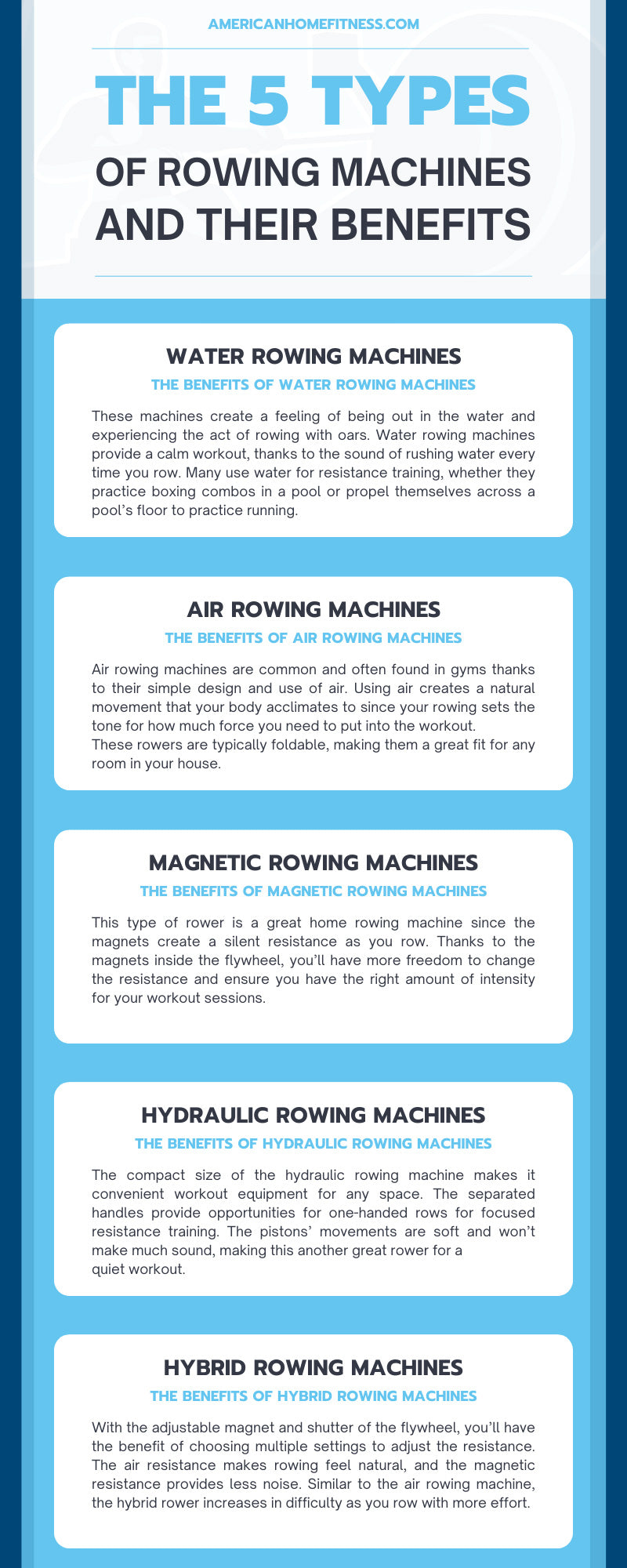 The 5 Types of Rowing Machines and Their Benefits